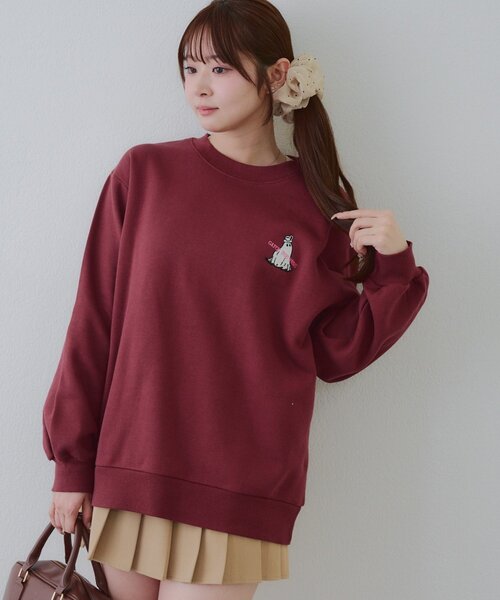 Another Branch olive des olive(アナザーブランチオリーブデオリーブ)の「オバケスウェット(スウェット・レディース・スミクロ/オートミール/ボルドー/オフホワイト・FREE)」の14枚目の写真