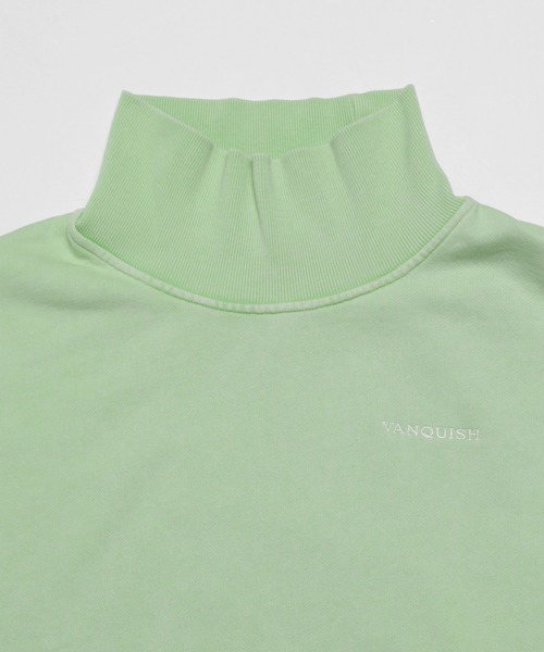 VANQUISH（ヴァンキッシュ）の「VANQUISH / ヴァンキッシュ ピグメント Dyed ハイネック スウェットシャツ（パーカー・メンズ・ブルー/グリーン/ブラック・L/M）」の7枚目の写真