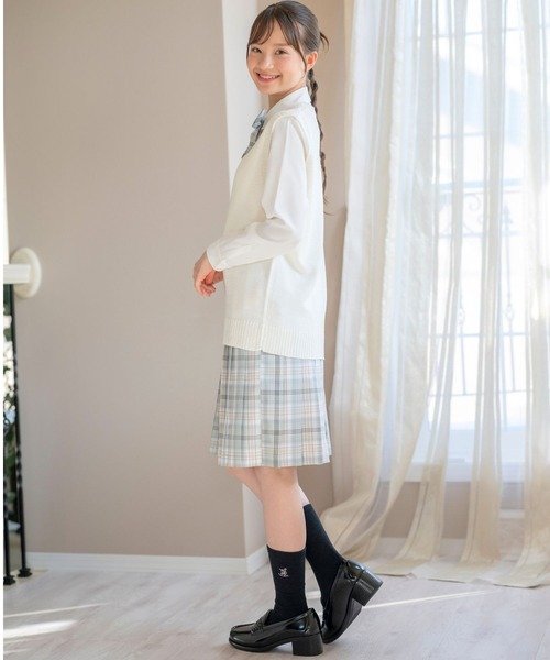 Catherine Cottage(キャサリンコテージ)の「ニットベスト付きミニ丈テーラードスーツセット(スーツセット・キッズ・ベージュ/レッド/サックスブルー・150/140/165/160)」の21枚目の写真