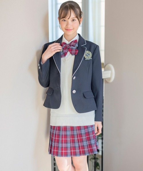 Catherine Cottage(キャサリンコテージ)の「ニットベスト付きミニ丈テーラードスーツセット(スーツセット・キッズ・ベージュ/レッド/サックスブルー・150/140/165/160)」の15枚目の写真