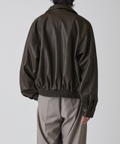 Lui's(ルイス)の「【Neucon】GUN FLAP ZIP LEATHER BLOUSON / ガンフラップZIPレザーブルゾン(ブルゾン・メンズ・ブラック/ダークブラウン・1/2)」の21枚目の写真