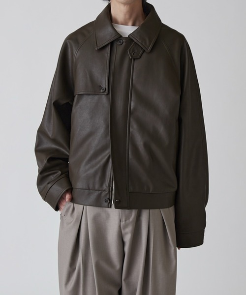Lui's(ルイス)の「【Neucon】GUN FLAP ZIP LEATHER BLOUSON / ガンフラップZIPレザーブルゾン(ブルゾン・メンズ・ブラック/ダークブラウン・1/2)」の15枚目の写真