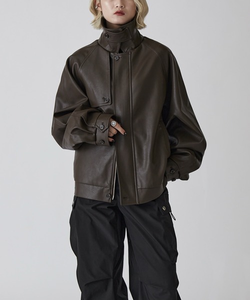Neucon】GUN FLAP ZIP LEATHER BLOUSON / ガンフラップZIPレザー