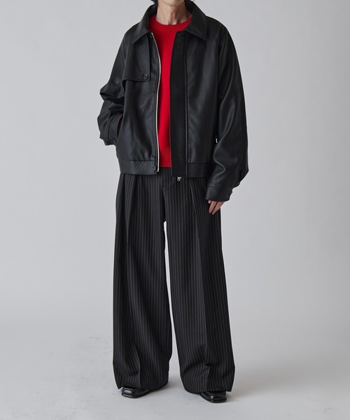 Neucon】GUN FLAP ZIP LEATHER BLOUSON / ガンフラップZIPレザー
