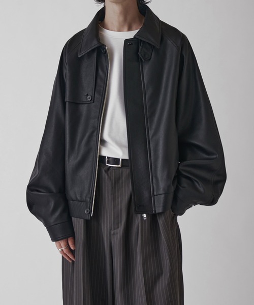 Neucon】GUN FLAP ZIP LEATHER BLOUSON / ガンフラップZIPレザー