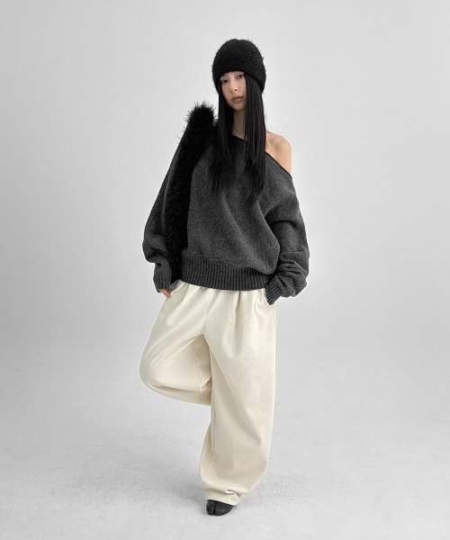BLACKUP（ブラックアップ）の「[MADE] クジットコーデュミンク2WAYバンディングパンツ（その他パンツ・レディース・ブラック/クリーム・FREE）」の11枚目の写真
