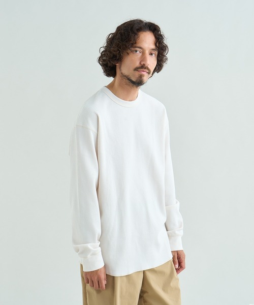 NANGA(ナンガ)の「AIRFLEX WAFFLE L/S TEE/エアフレックス ワッフル ロングスリーブ Tシャツ(Tシャツ/カットソー・メンズ・ホワイト/ブラック/ブルー系その他・XL/L/M/S)」の13枚目の写真