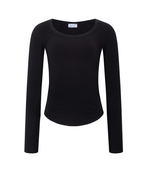 PLEASENOFOLLOW(プリーズノーフォロー)の「25FW New MOMO Shirring Top (Black)(Tシャツ/カットソー・レディース・その他・FREE)」の2枚目の写真