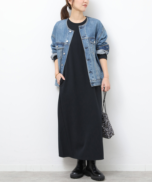 JOURNAL STANDARD relume(ジャーナルスタンダード レリューム)の「NONIRONジョーゼットワンピース(ワンピース・レディース・ブラック/ネイビー・FREE)」の3枚目の写真