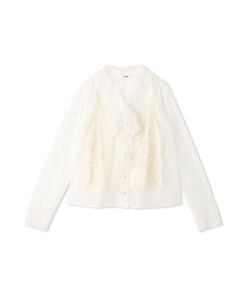 SNIDEL（スナイデル）の「バリエボウタイブラウス（シャツ/ブラウス・レディース・ホワイト/ライトブルー/アイボリー・F）」の19枚目の写真