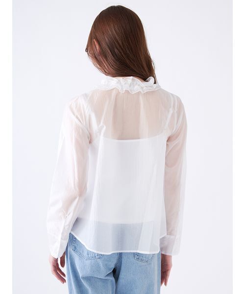 SNIDEL（スナイデル）の「バリエボウタイブラウス（シャツ/ブラウス・レディース・ホワイト/ライトブルー/アイボリー・F）」の11枚目の写真