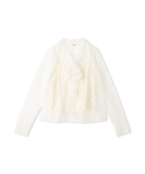 SNIDEL（スナイデル）の「バリエボウタイブラウス（シャツ/ブラウス・レディース・ホワイト/ライトブルー/アイボリー・F）」の2枚目の写真