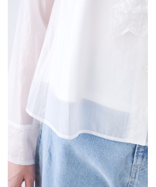 SNIDEL（スナイデル）の「バリエボウタイブラウス（シャツ/ブラウス・レディース・ホワイト/ライトブルー/アイボリー・F）」の16枚目の写真