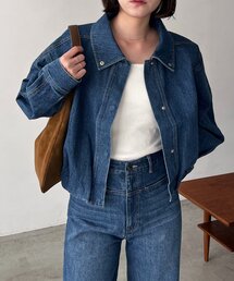 CAPRICIEUX LE'MAGE（カプリシューレマージュ）の「【サイズ展開あり/セットアップ対応】ラウンドデニムブルゾン（ブルゾン）」
