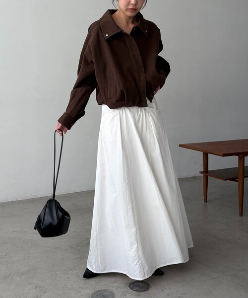 CAPRICIEUX LE'MAGE（カプリシューレマージュ）の「【サイズ展開あり/セットアップ対応】ラウンドデニムブルゾン（ブルゾン・レディース・ブラウン/ブルー/ブラック・38/36）」の14枚目の写真