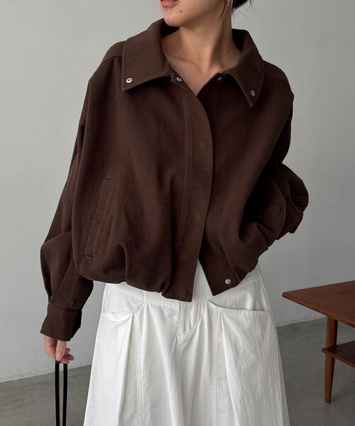 CAPRICIEUX LE'MAGE（カプリシューレマージュ）の「【サイズ展開あり/セットアップ対応】ラウンドデニムブルゾン（ブルゾン・レディース・ブラウン/ブルー/ブラック・38/36）」の17枚目の写真