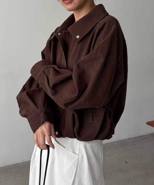 CAPRICIEUX LE'MAGE（カプリシューレマージュ）の「【サイズ展開あり/セットアップ対応】ラウンドデニムブルゾン（ブルゾン・レディース・ブラウン/ブルー/ブラック・38/36）」の18枚目の写真