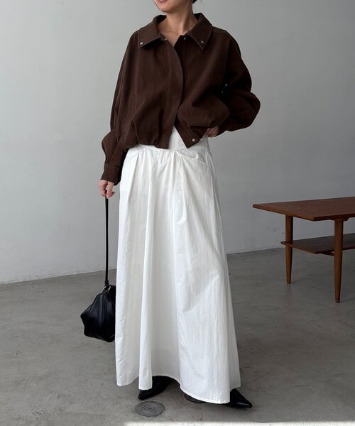 CAPRICIEUX LE'MAGE（カプリシューレマージュ）の「【サイズ展開あり/セットアップ対応】ラウンドデニムブルゾン（ブルゾン・レディース・ブラウン/ブルー/ブラック・38/36）」の19枚目の写真