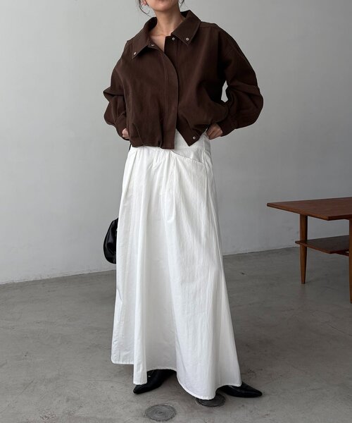 CAPRICIEUX LE'MAGE（カプリシューレマージュ）の「【サイズ展開あり/セットアップ対応】ラウンドデニムブルゾン（ブルゾン・レディース・ブラウン/ブルー/ブラック・38/36）」の20枚目の写真