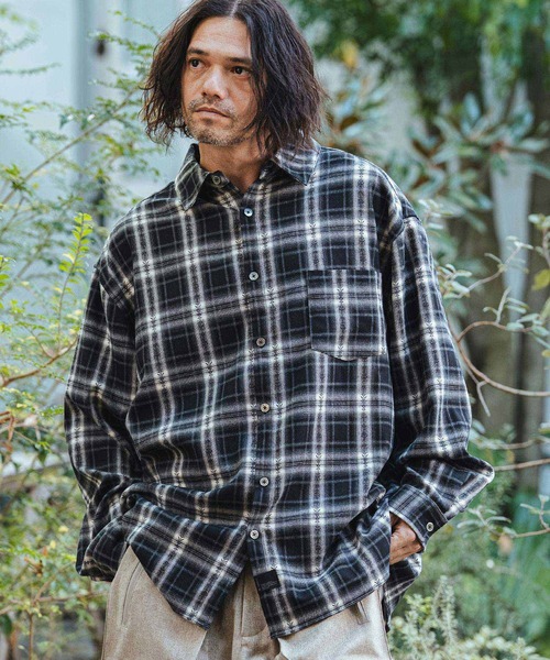 ms6355- Jacquard Ombre Check Shirts オンブレチェックシャツ(PF-261