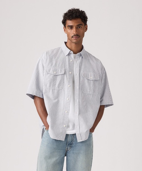 Levi's(リーバイス)の「Levi's/リーバイス パシフィカ ルーズシャツ(シャツ/ブラウス・メンズ・ブルー・XL/L/M/S)」の1枚目の写真