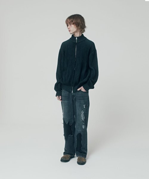THEVINYLHOUSE（ザバイニルハウス）の「VERTICAL PATTERN CARDIGAN BLACK (VH2ESUK680A)（カーディガン/ボレロ・メンズ・その他・S/M/L）」の5枚目の写真