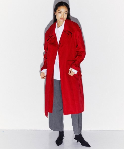 KIMDOH（キムド）の「COTTON TWILL TRENCH COAT RED（トレンチコート・レディース・その他・FREE）」の2枚目の写真