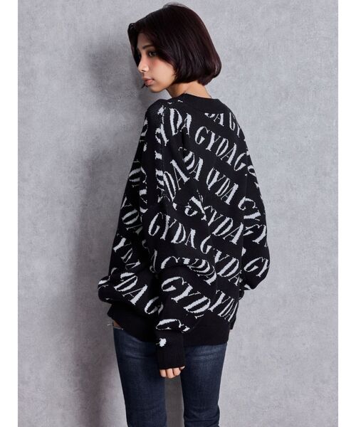 GYDA（ジェイダ）の「GYDA SLANT PATTERNニットカーディガン（カーディガン/ボレロ・レディース・ブラック/グレー/オフホワイト・FREE）」の12枚目の写真