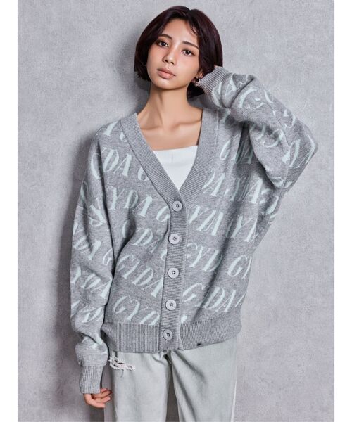 GYDA（ジェイダ）の「GYDA SLANT PATTERNニットカーディガン（カーディガン/ボレロ・レディース・ブラック/グレー/オフホワイト・FREE）」の15枚目の写真