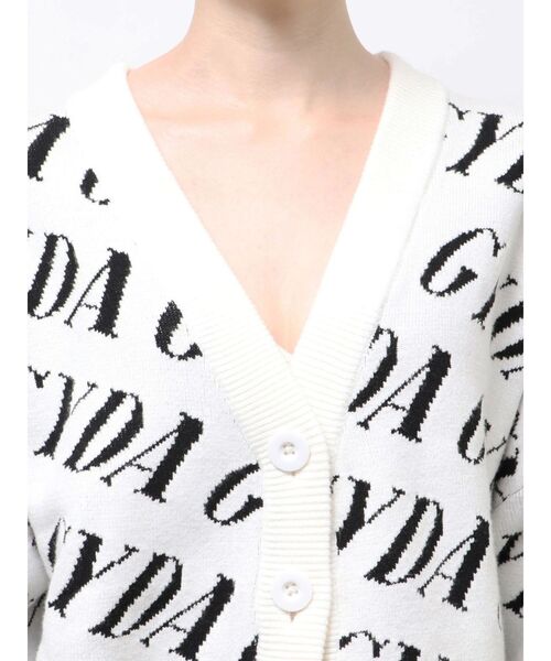 GYDA（ジェイダ）の「GYDA SLANT PATTERNニットカーディガン（カーディガン/ボレロ・レディース・ブラック/グレー/オフホワイト・FREE）」の22枚目の写真