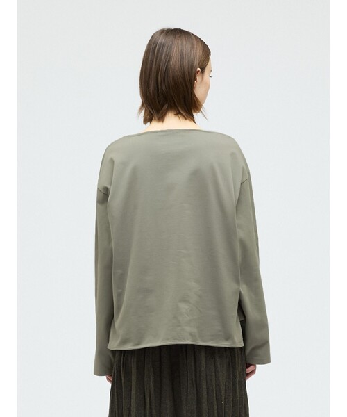 mizuiroind(ミズイロインド)の「mizuiro ind バスクシャツ(Tシャツ/カットソー・レディース・ベージュ/スモークピンク/ブラック/オフホワイト/グレー・FREE)」の14枚目の写真