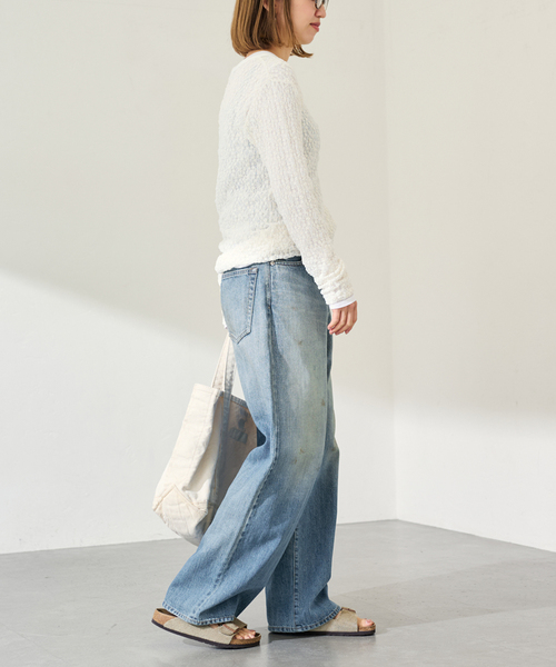 FRAMeWORK（フレームワーク）の「DENIM DELIGHT DAYS/デニムデライトデイズ セルウィッチデニムワイドジーンズ（デニムパンツ・レディース・ブルー系その他・30/28/26）」の3枚目の写真