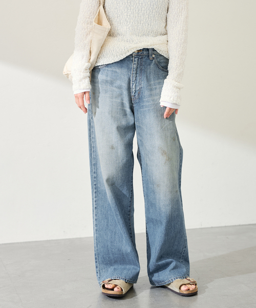 FRAMeWORK（フレームワーク）の「DENIM DELIGHT DAYS/デニムデライトデイズ セルウィッチデニムワイドジーンズ（デニムパンツ・レディース・ブルー系その他・30/28/26）」の4枚目の写真