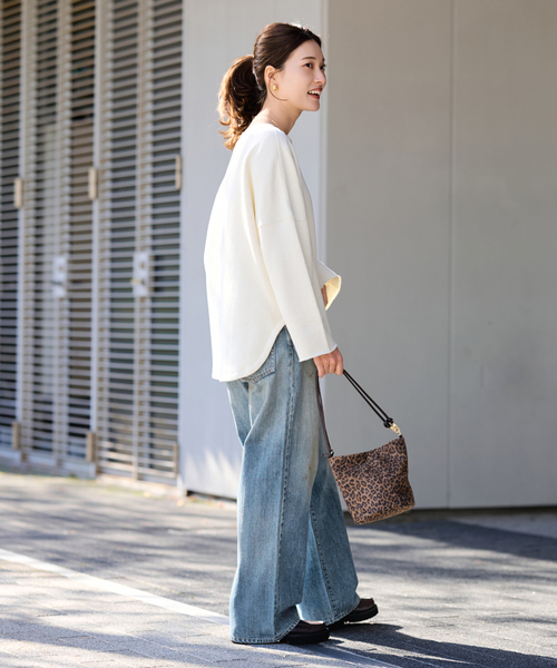 FRAMeWORK（フレームワーク）の「DENIM DELIGHT DAYS/デニムデライトデイズ セルウィッチデニムワイドジーンズ（デニムパンツ・レディース・ブルー系その他・30/28/26）」の9枚目の写真