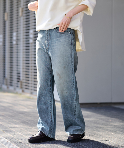 FRAMeWORK（フレームワーク）の「DENIM DELIGHT DAYS/デニムデライトデイズ セルウィッチデニムワイドジーンズ（デニムパンツ・レディース・ブルー系その他・30/28/26）」の12枚目の写真