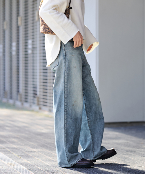 FRAMeWORK（フレームワーク）の「DENIM DELIGHT DAYS/デニムデライトデイズ セルウィッチデニムワイドジーンズ（デニムパンツ・レディース・ブルー系その他・30/28/26）」の14枚目の写真