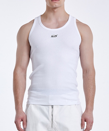 Basic curve sleeveless - White