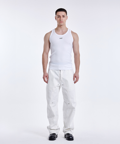 51%(フィフティーワンパーセント)の「Basic curve sleeveless - White(Tシャツ/カットソー・メンズ・その他・L/M)」の3枚目の写真