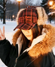 FRP（エフアールピー）の「ロゴ刺繍ベースボールキャップ/ファー帽子 フライトキャップ（キャップ）」