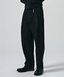 ワイドデニムパンツ(ブラック)