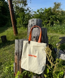 skoool（スクール）の「ロゴプリント キャンバストートバッグ／配色ハンドルデザイン × コットン素材（トートバッグ）」