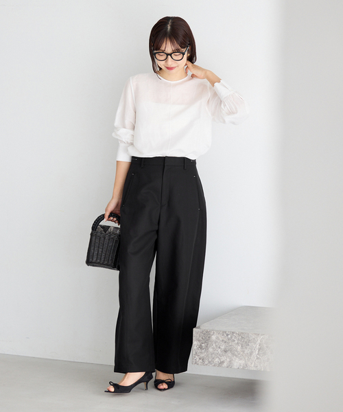 IENA（イエナ）の「ダブルクロスバレルパンツ（その他パンツ・レディース・ブラック/ベージュ・34/36/38/40）」の3枚目の写真