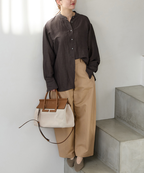 IENA（イエナ）の「ダブルクロスバレルパンツ（その他パンツ・レディース・ブラック/ベージュ・34/36/38/40）」の8枚目の写真