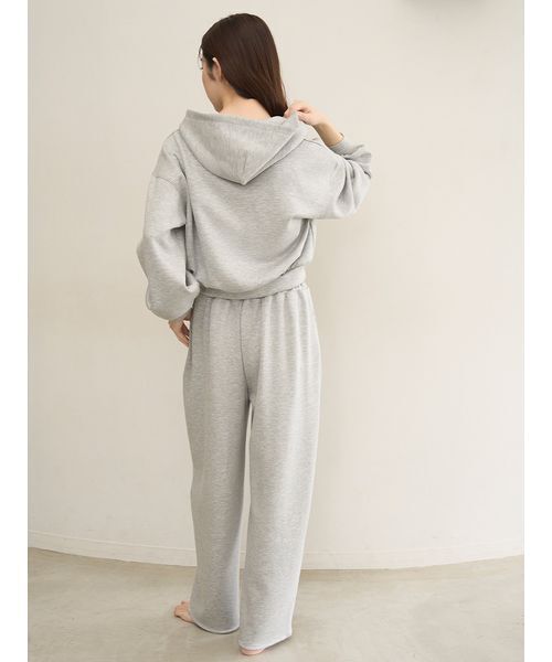 SNIDEL HOME(スナイデルホーム)の「ボンディングスウェットパンツ(ルームウェア/パジャマ・レディース・モカ/ピンク/グレー/アイボリー・F)」の12枚目の写真