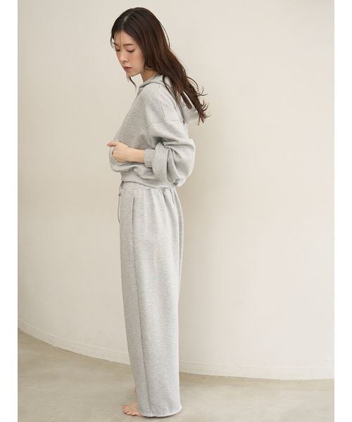 SNIDEL HOME(スナイデルホーム)の「ボンディングスウェットパンツ(ルームウェア/パジャマ・レディース・モカ/ピンク/グレー/アイボリー・F)」の11枚目の写真