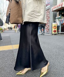 ウォッシャブルサテンナロースカート