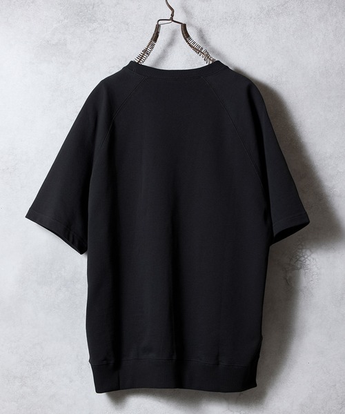 NUMBER (N)INE（ナンバーナイン）の「HAND PAINTED FIRM COTTON RAGLAN SHORT SLEEVE POCKET SWEATSHIRT / ハンドペイント ファーム コットン ラグラン ショートスリーブ ポケット クルーネック スウェット（スウェット・メンズ・グレー系その他2/ブラック/ブラック系2/グレー・M/L/XL）」の10枚目の写真