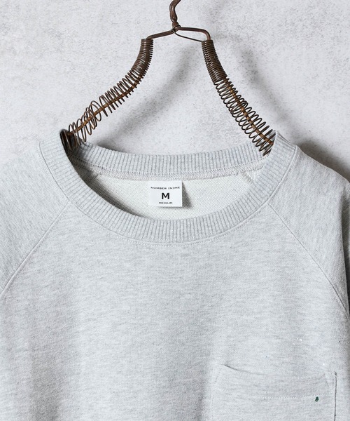 NUMBER (N)INE（ナンバーナイン）の「HAND PAINTED FIRM COTTON RAGLAN SHORT SLEEVE POCKET SWEATSHIRT / ハンドペイント ファーム コットン ラグラン ショートスリーブ ポケット クルーネック スウェット（スウェット・メンズ・グレー系その他2/ブラック/ブラック系2/グレー・M/L/XL）」の12枚目の写真