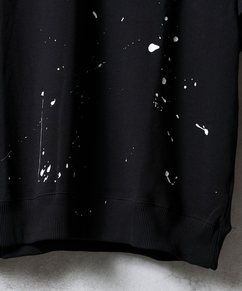 NUMBER (N)INE（ナンバーナイン）の「HAND PAINTED FIRM COTTON RAGLAN SHORT SLEEVE POCKET SWEATSHIRT / ハンドペイント ファーム コットン ラグラン ショートスリーブ ポケット クルーネック スウェット（スウェット・メンズ・グレー系その他2/ブラック/ブラック系2/グレー・M/L/XL）」の21枚目の写真