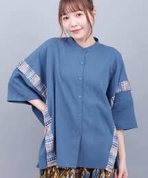 チチカカ（チチカカ）の「柄ライン切替シャツ（シャツ/ブラウス）」